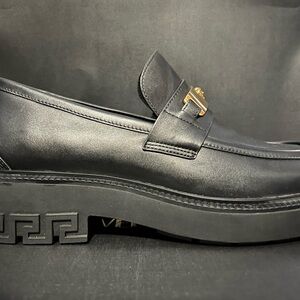 Versace Black Leather Loafers 100% authentic